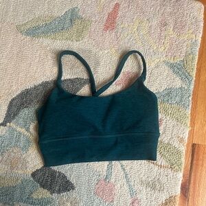 Teal Strappy Sports Bra